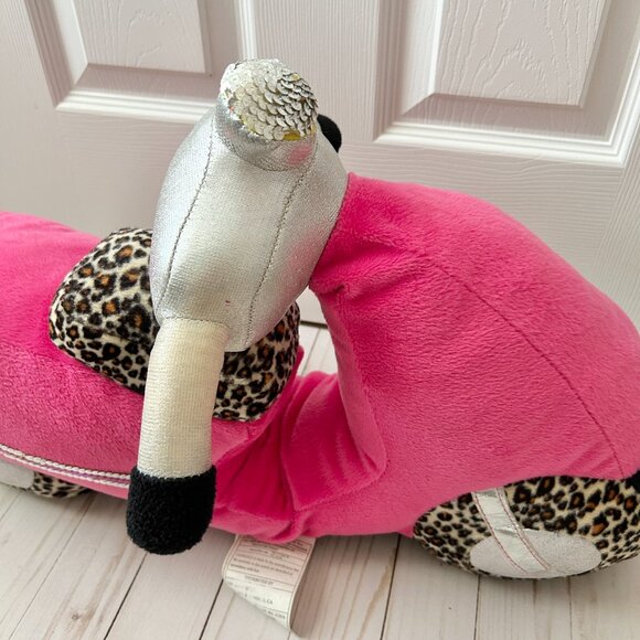 Libby Lu Hot Pink Cheetah Print Motorcyle Y2K Decorative Throw Pillow - Picture 2 of 8